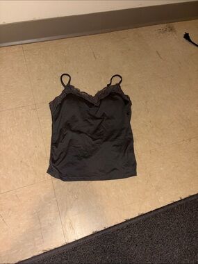 Black Lace Trim Cami Tank Top